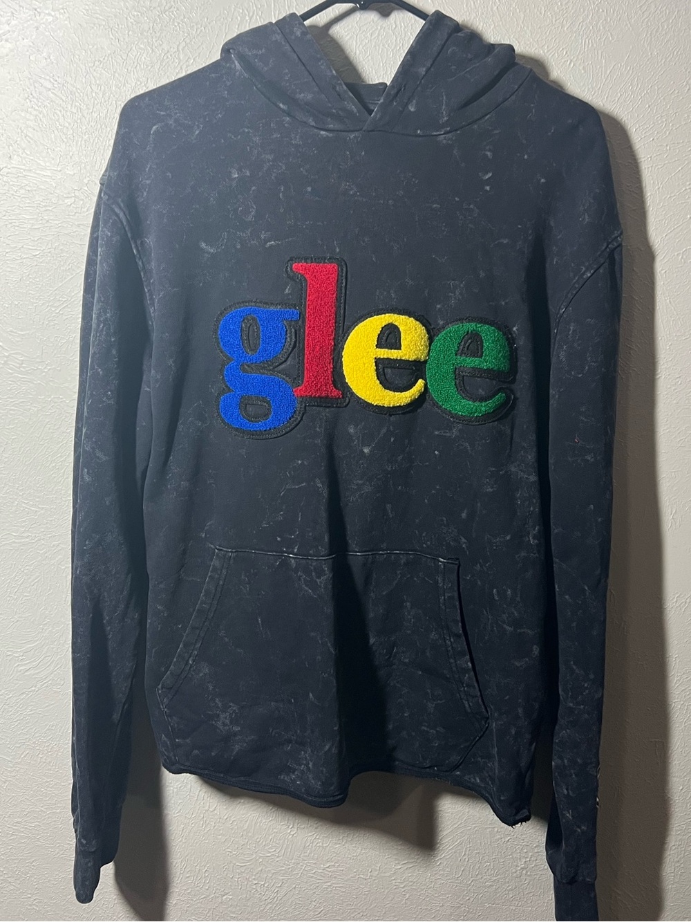 Black Sniper Gang 'glee' Logo Hoodie Sweatshirt size M - no hood strings